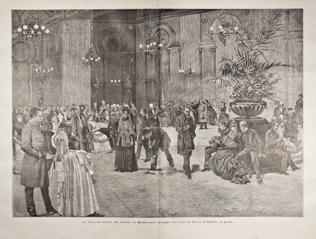 La sala da giuoco nel Casino di Montecarlo