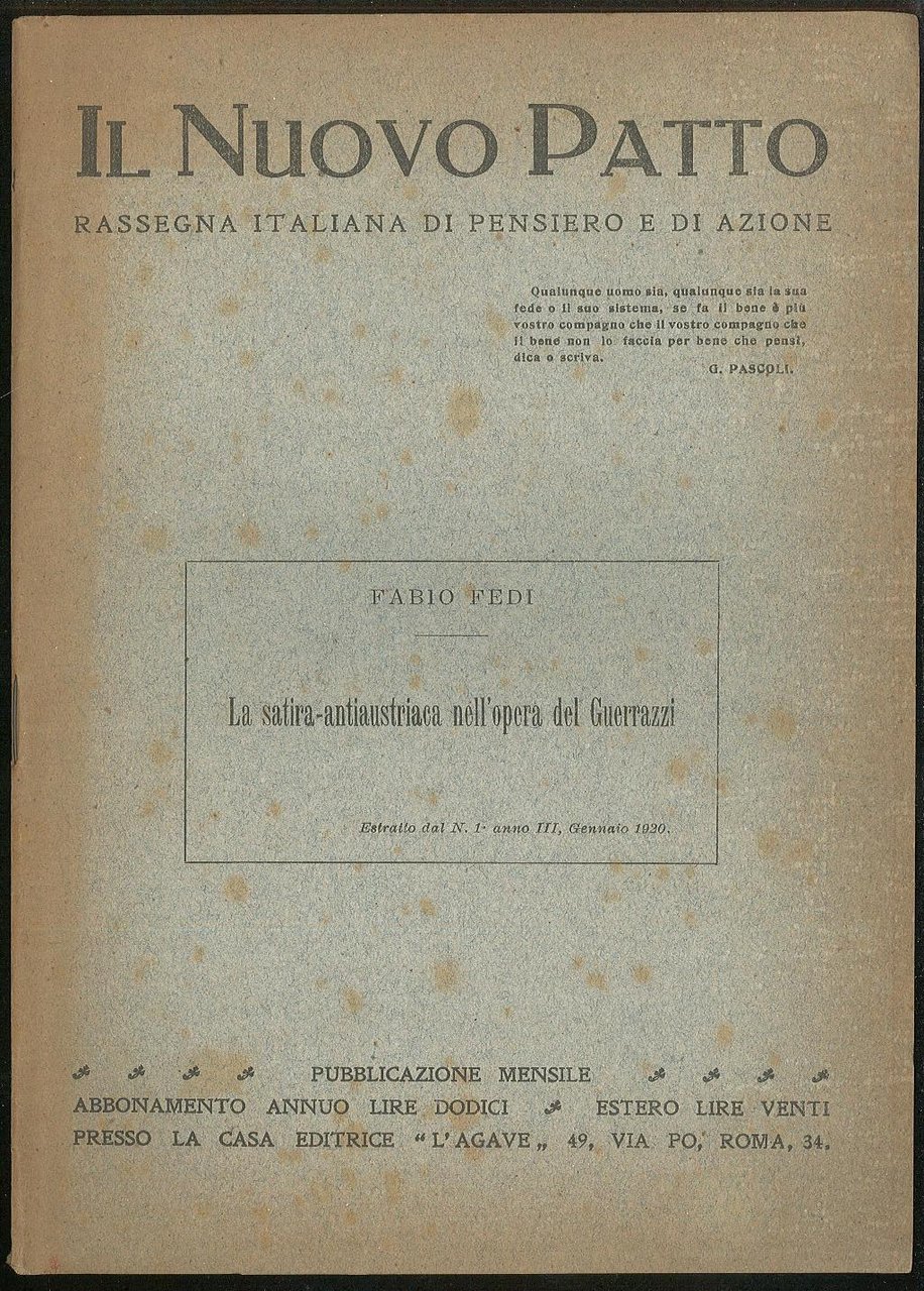 La satira antiaustriaca nell'opera del Guerrazzi