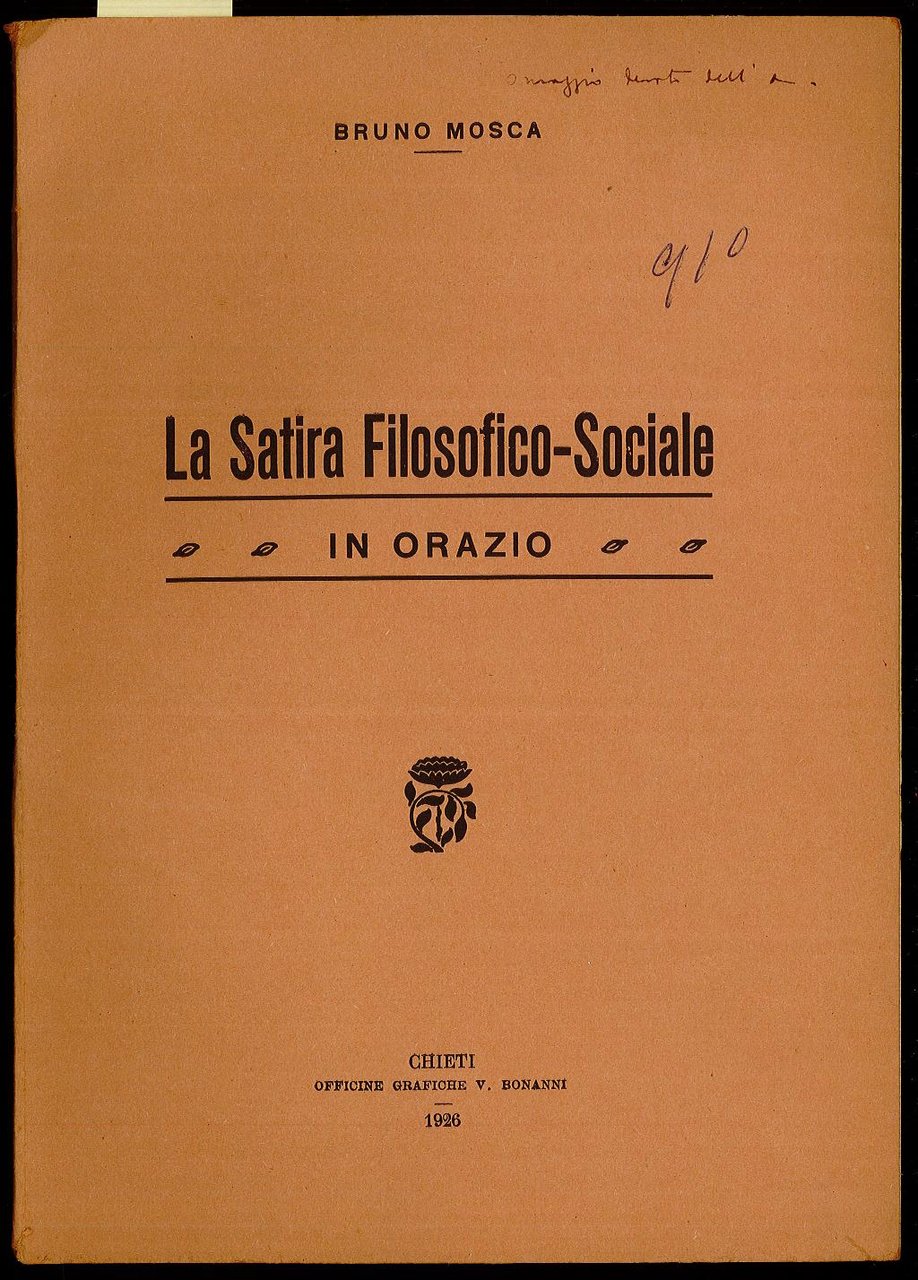 La Satira Filosofico-Sociale in Orazio
