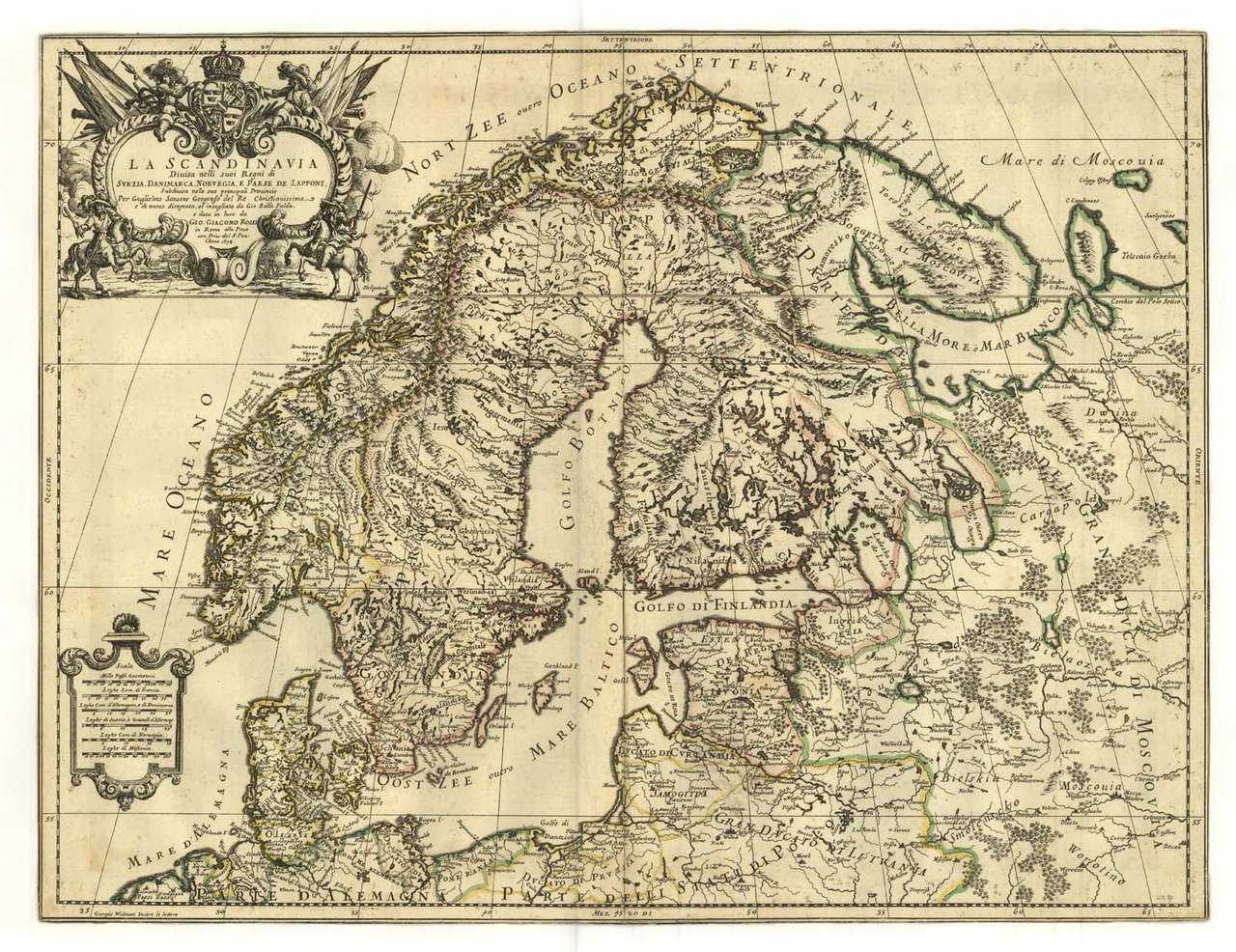 La Scandinavia Divisa nelli suoi Regnin di Svezia, Danimarca, Norvegia, …