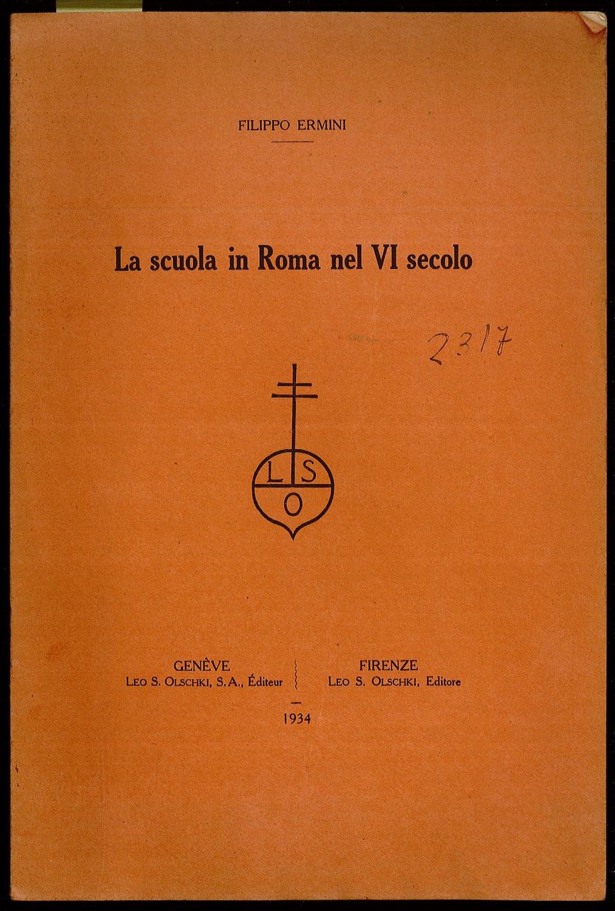 La scuola in Roma nel VI secolo