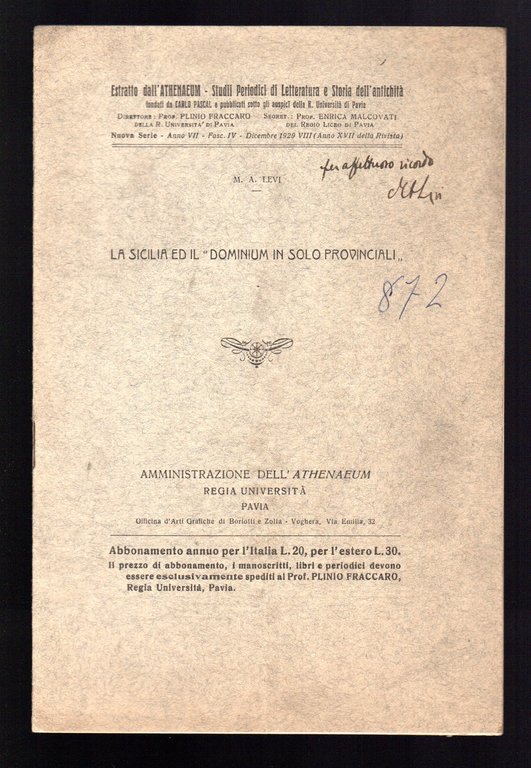 La Sicilia ed il "Dominum in solo provinciali"