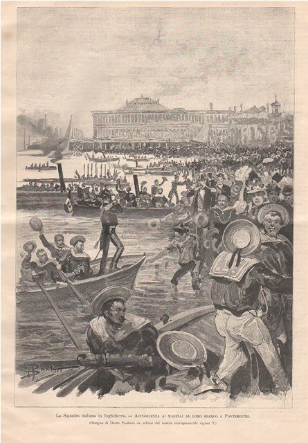 La squadra italiana in Inghilterra - Accoglienza ai marinai al …