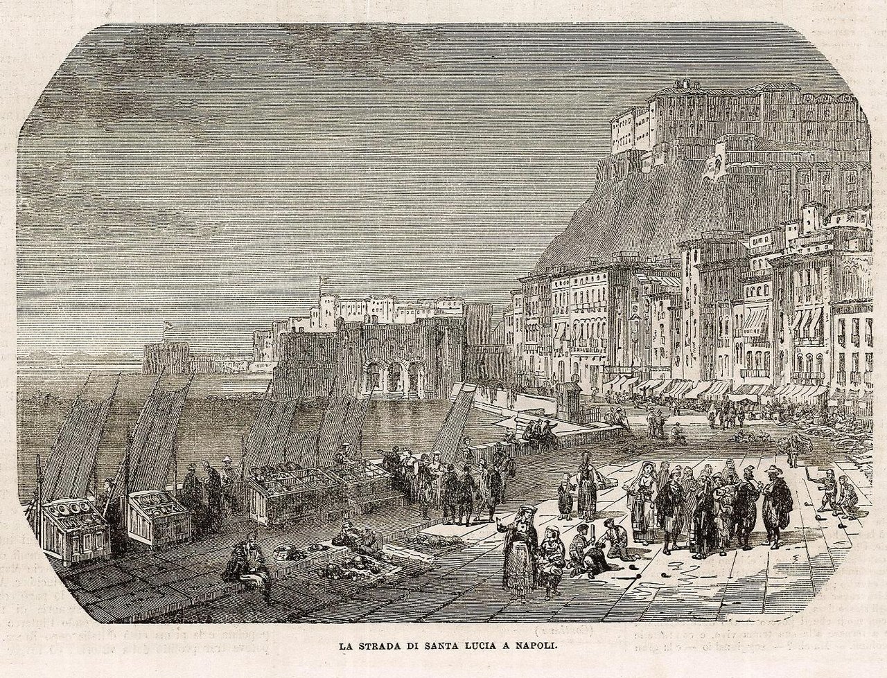 La strada di Santa Lucia a Napoli