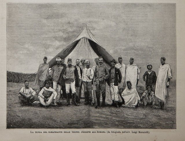 La tenda del comandante delle truppe indigene all’Asmara