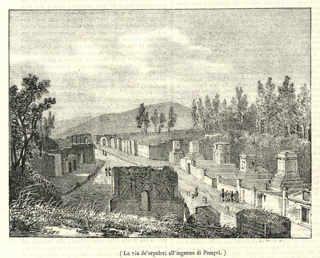 La via de' sepolcri all'ingresso di Pompei