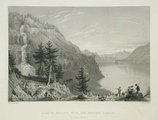 Lake of Brientz with the Giesbach Cascade./ (Canton Berne)