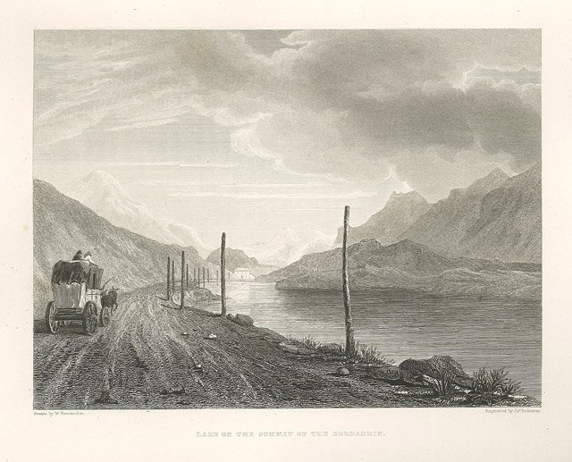 Lake on the summit of the Bernardin