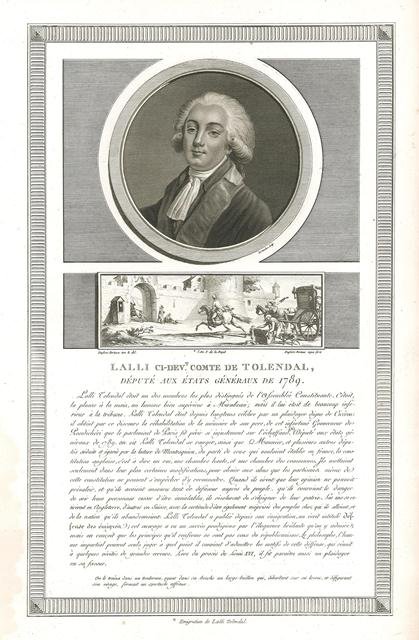 Lalli ci-dev.t Comte de Tolendal, deputé aux Etats generaux de …
