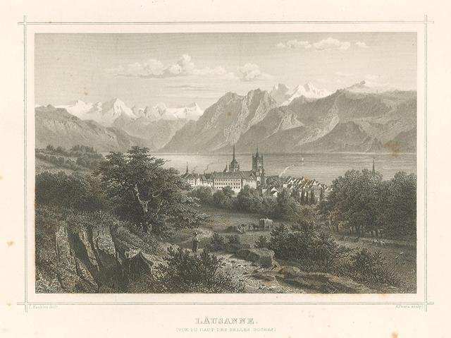 Lausanne (Vue du haut des Belles Roches)