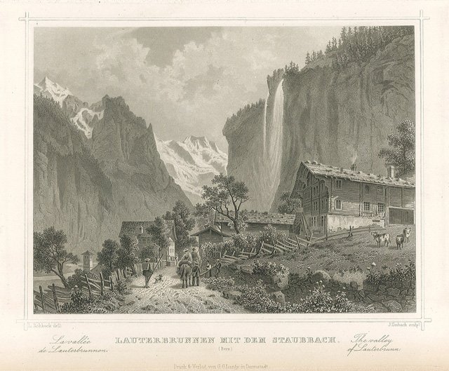 Lauterbrunnen mit dem Staubbach (Bern)