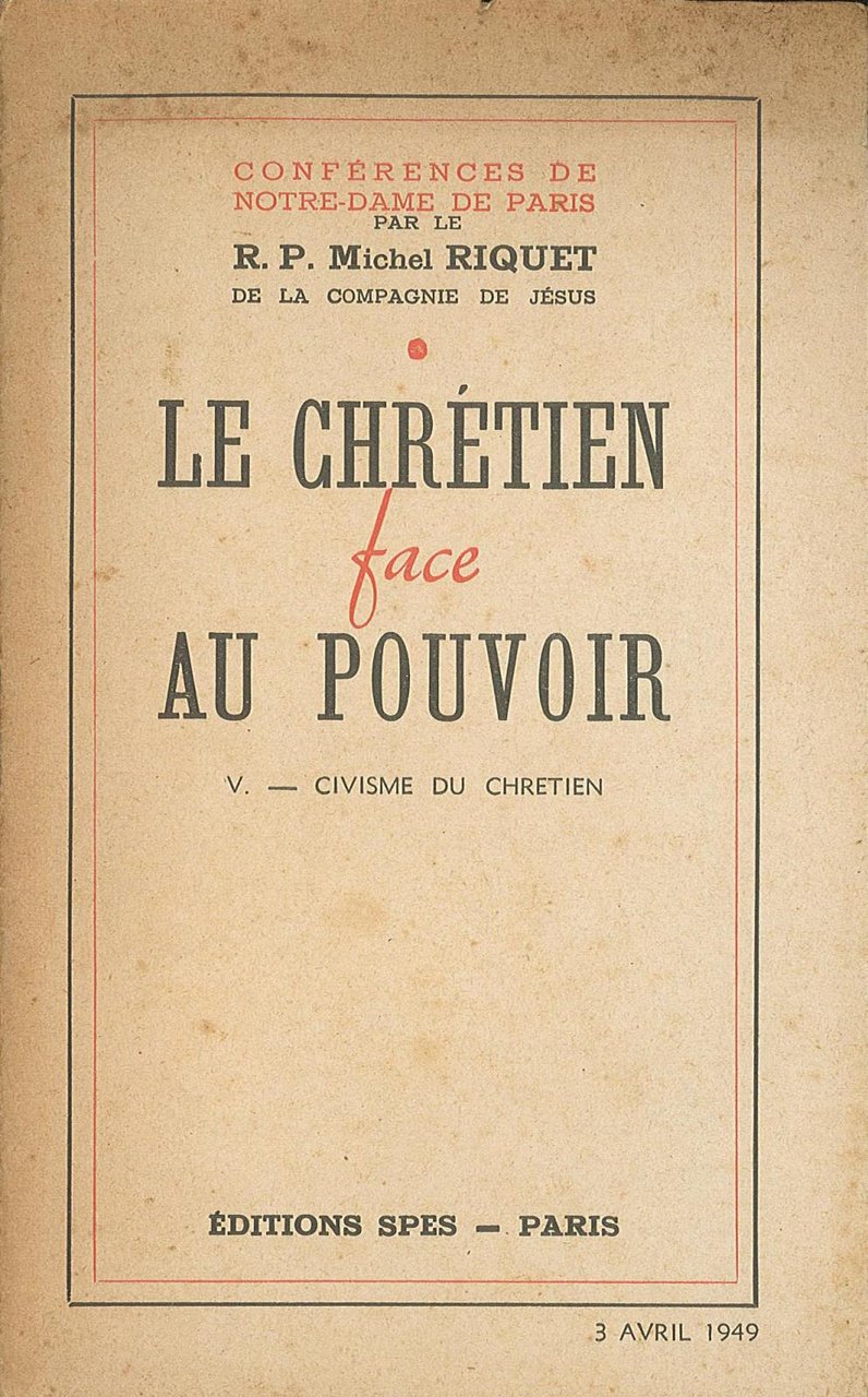 Le chretien face au pouvoir V civisme du chretien