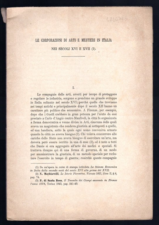 Le corporazioni di arti e mestieri in Italia nei secoli … | Immagine Gallery 1