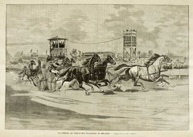 Le corse al trotter italiano di Milano