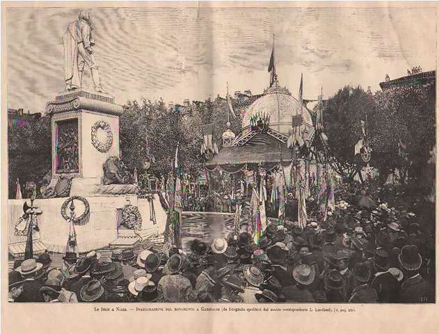 Le feste a Nizza - Inaugurazione del monumento a Garibaldi