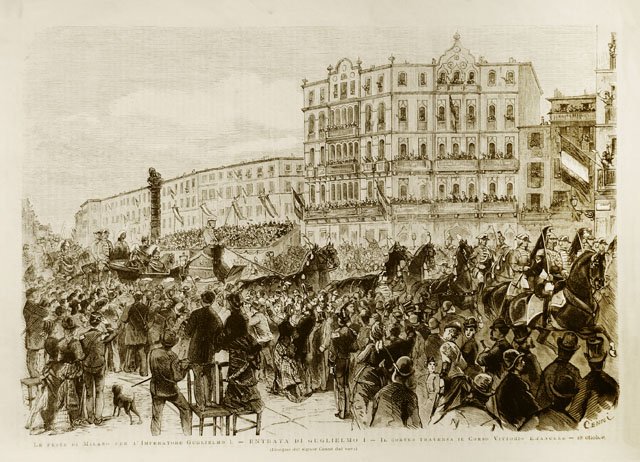 Le feste di Milano per l’Imperatore Guglielmo I.- Entrata di …