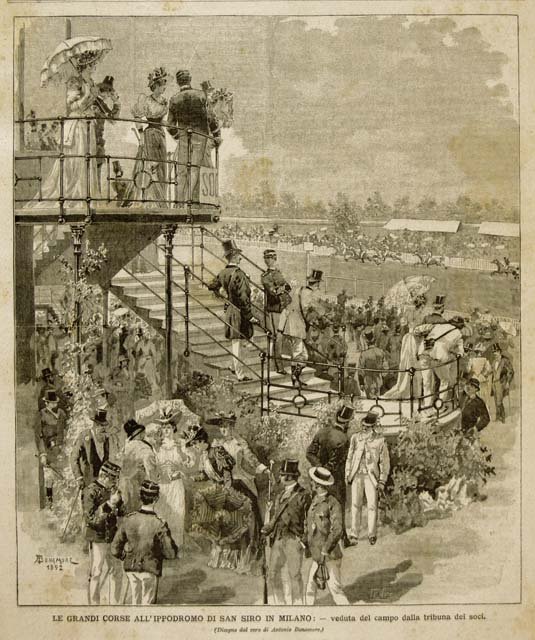 Le grandi corse all'Ippodromo di San Siro in Milano: veduta …