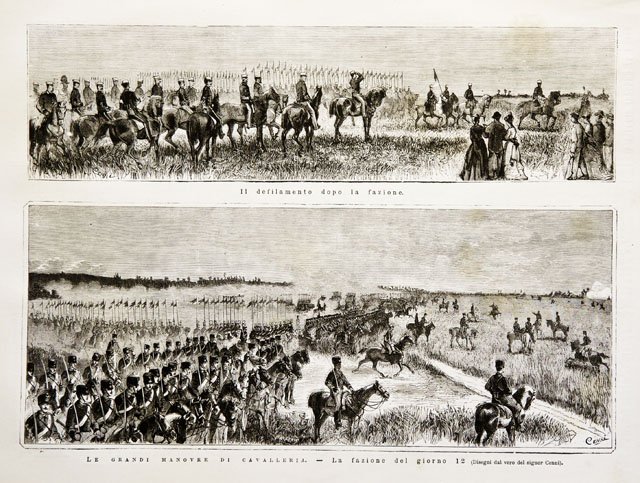Le grandi manovre di cavalleria.- La fazione del giorno 12.- …