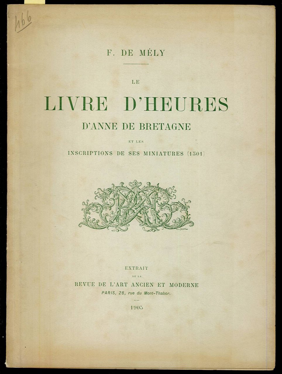 Le livre d'heures d'Anne de Bretagne et les inscriptions de …