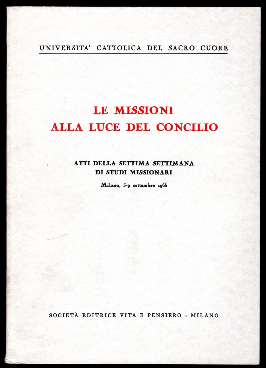 Le missioni alla luce del concilio