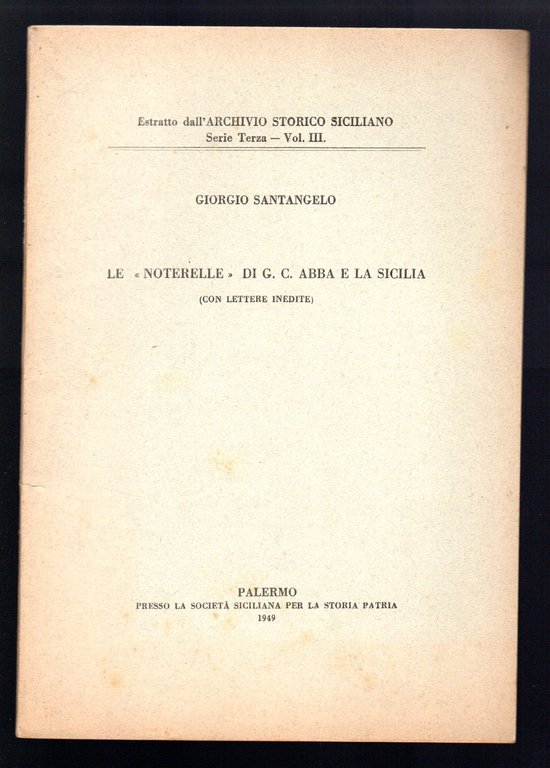 Le "Noterelle" di G. C. Abba e la Sicilia