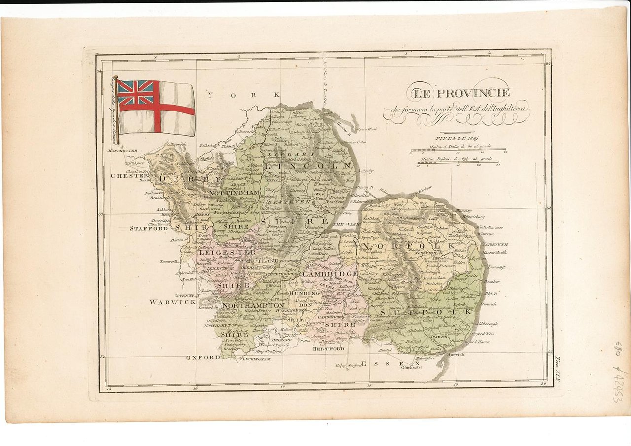 Le Provincie che formano la parte dell’Est dell’Inghilterra