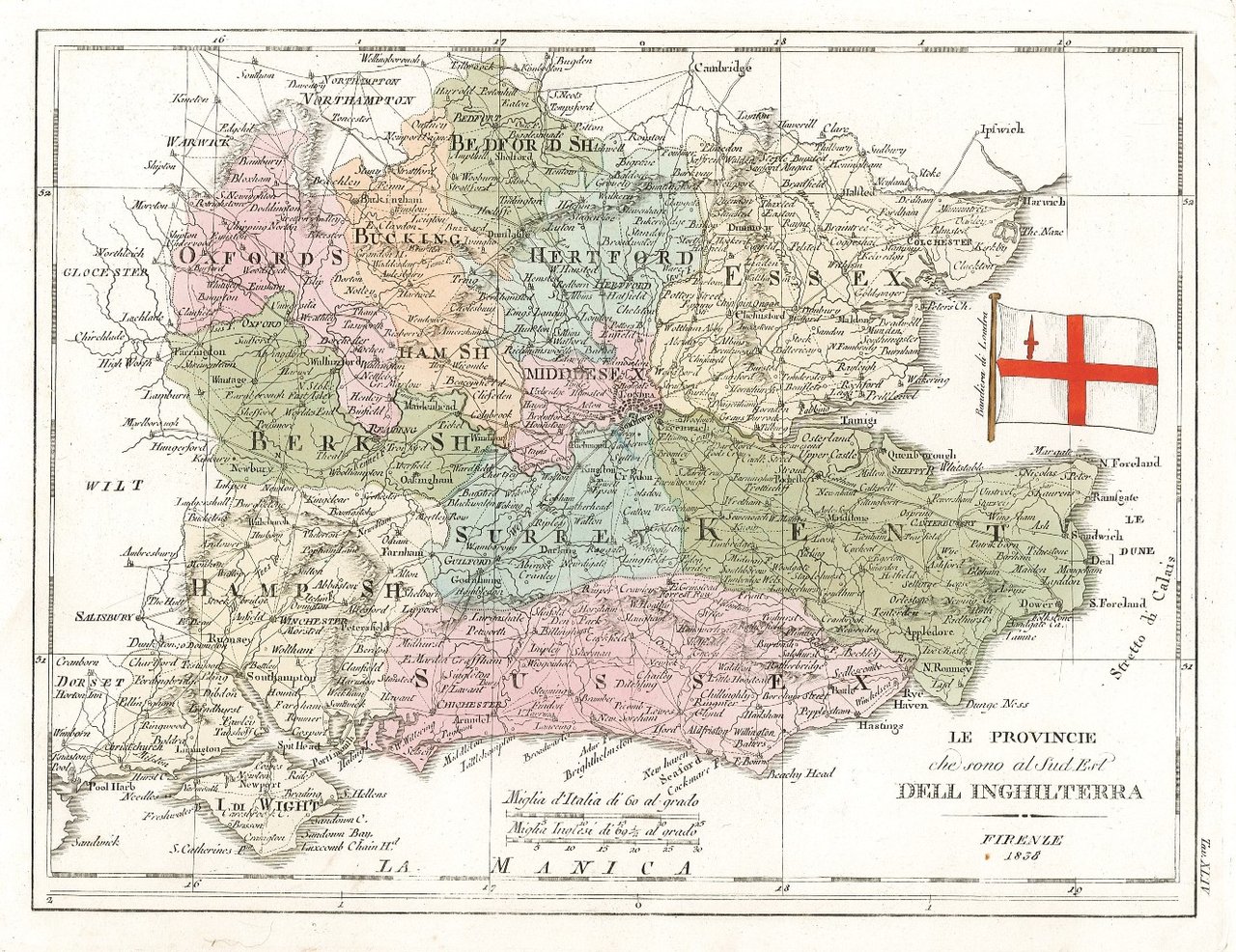 Le Provincie che sono al Sud Est dell’Inghilterra