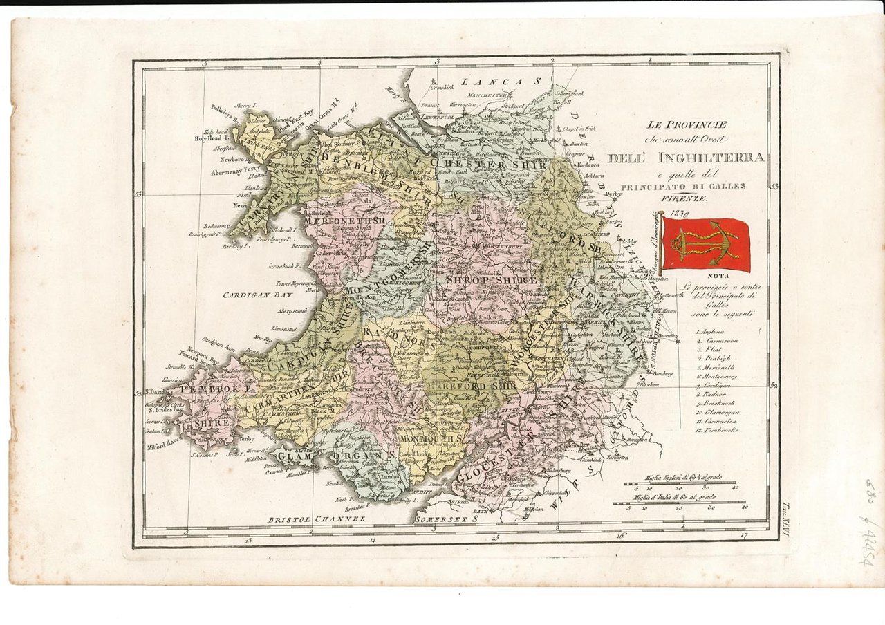 Le Provincie che sono all’Ovest dell’Inghilterra e quelle del Principato …