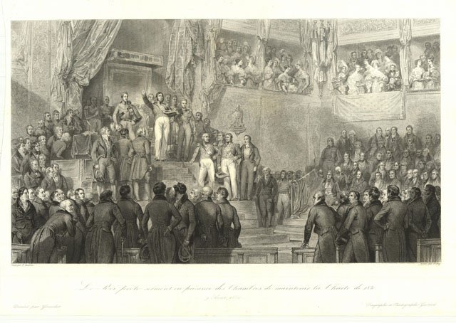 Le Roi prete serment en presence des Chambres, de maintenir … | Immagine principale