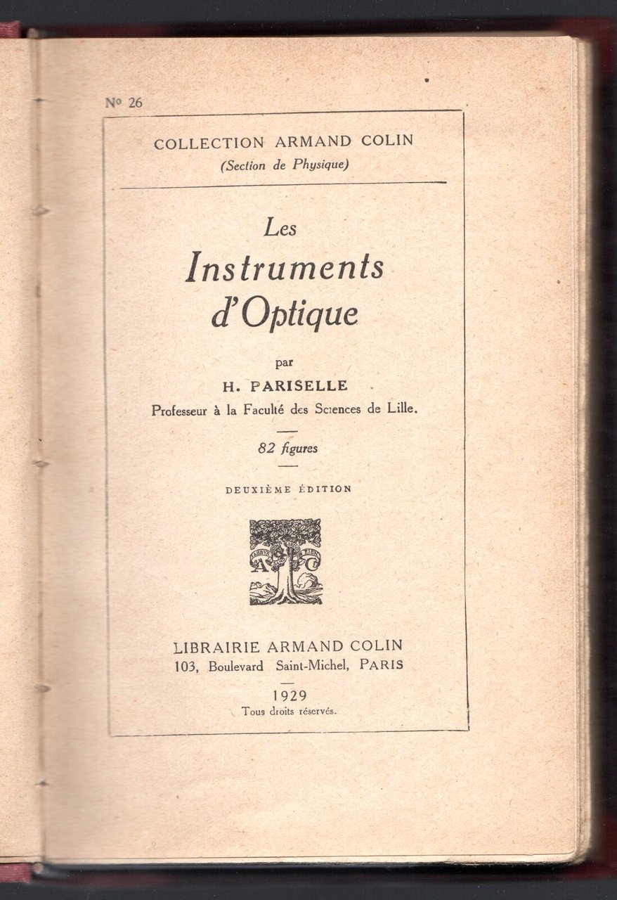 Les Instruments d'Optique