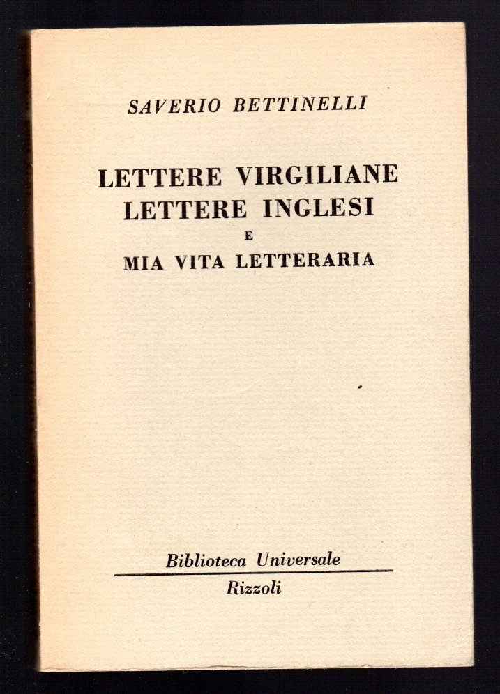Lettere virgiliane lettere inglesi e mia vita letteraria