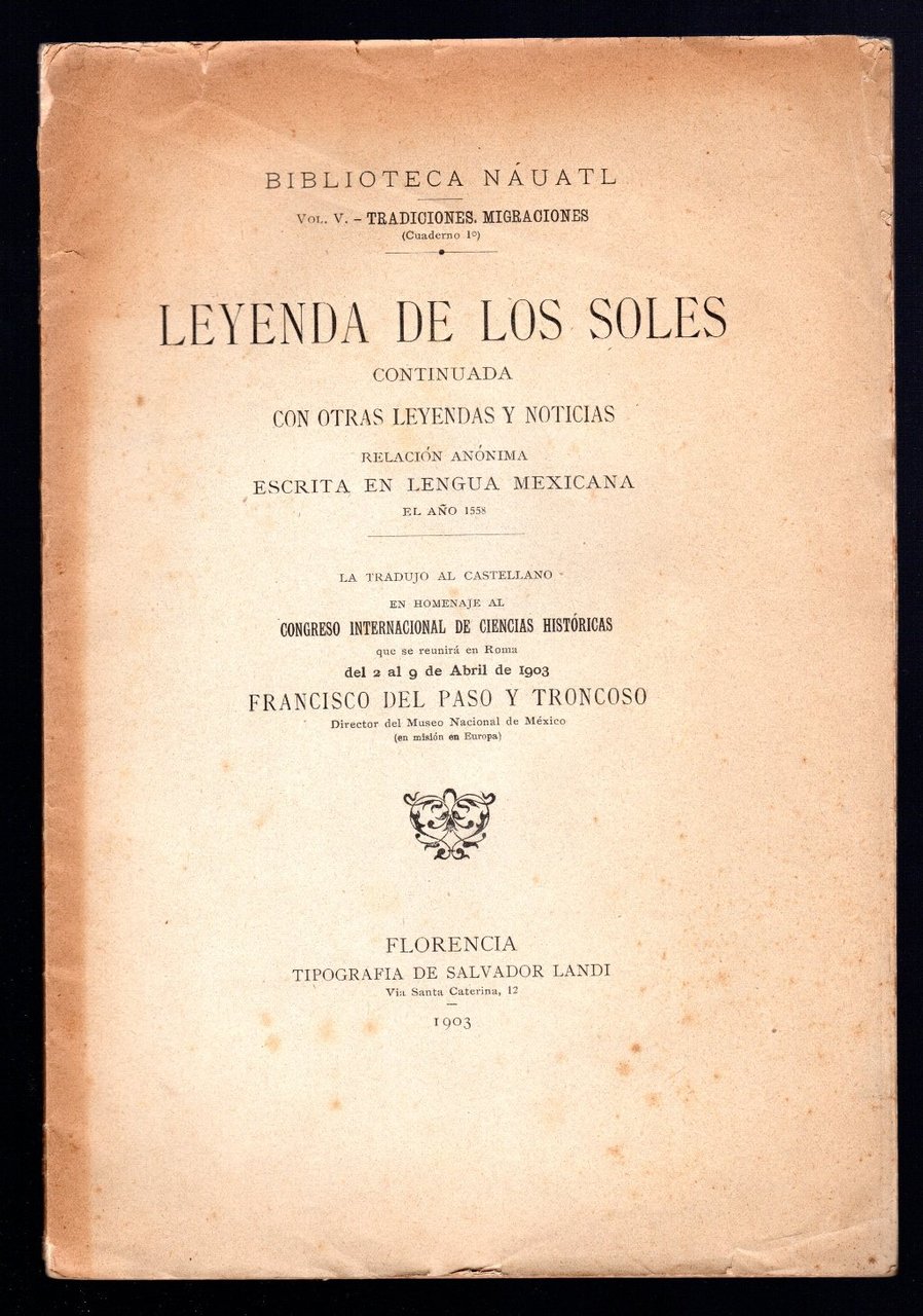 Leyenda de los soles continuada con otras leyendas y noticias | Immagine principale