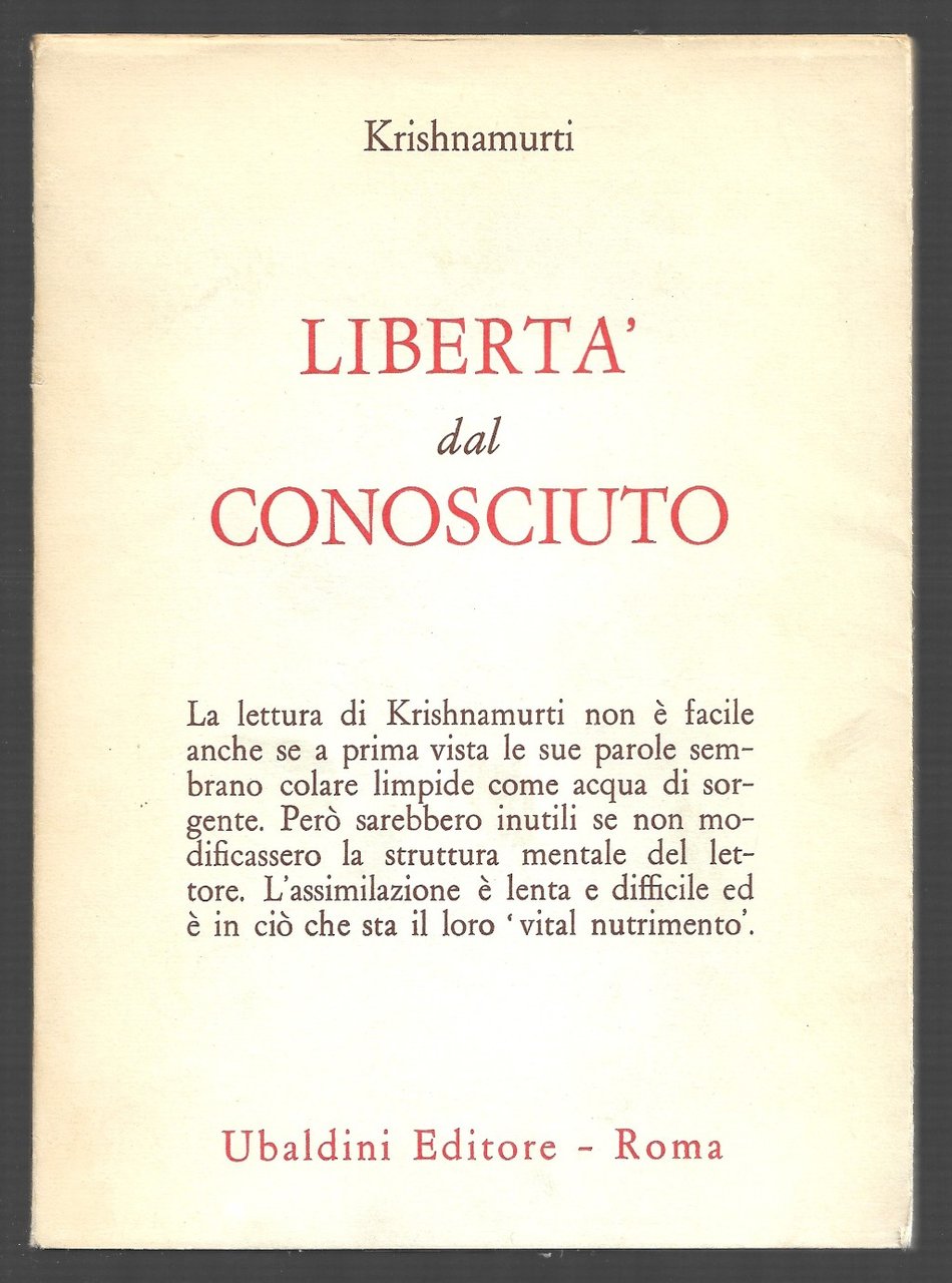 Libertà dal conosciuto