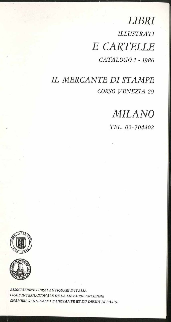 Libri illustrati e cartelle Catalogo 1-1986