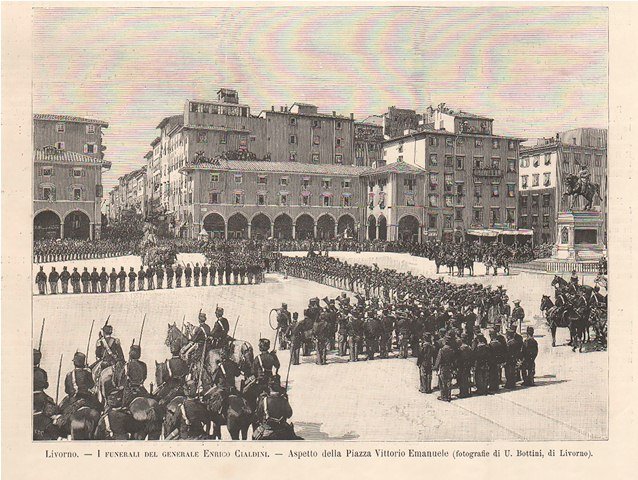 Livorno - I funerali del generale Enrico Cialdini - Aspetto …