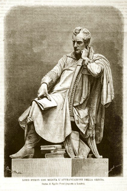 Lord Byron che medita l’affrancazione della Grecia