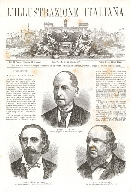 Luigi Palmieri. Paolo Mantegazza. Jacopo Moleschott