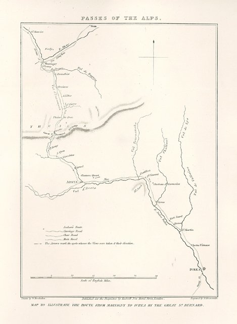 Map of the Route from Martigny to Ivrea, by the …