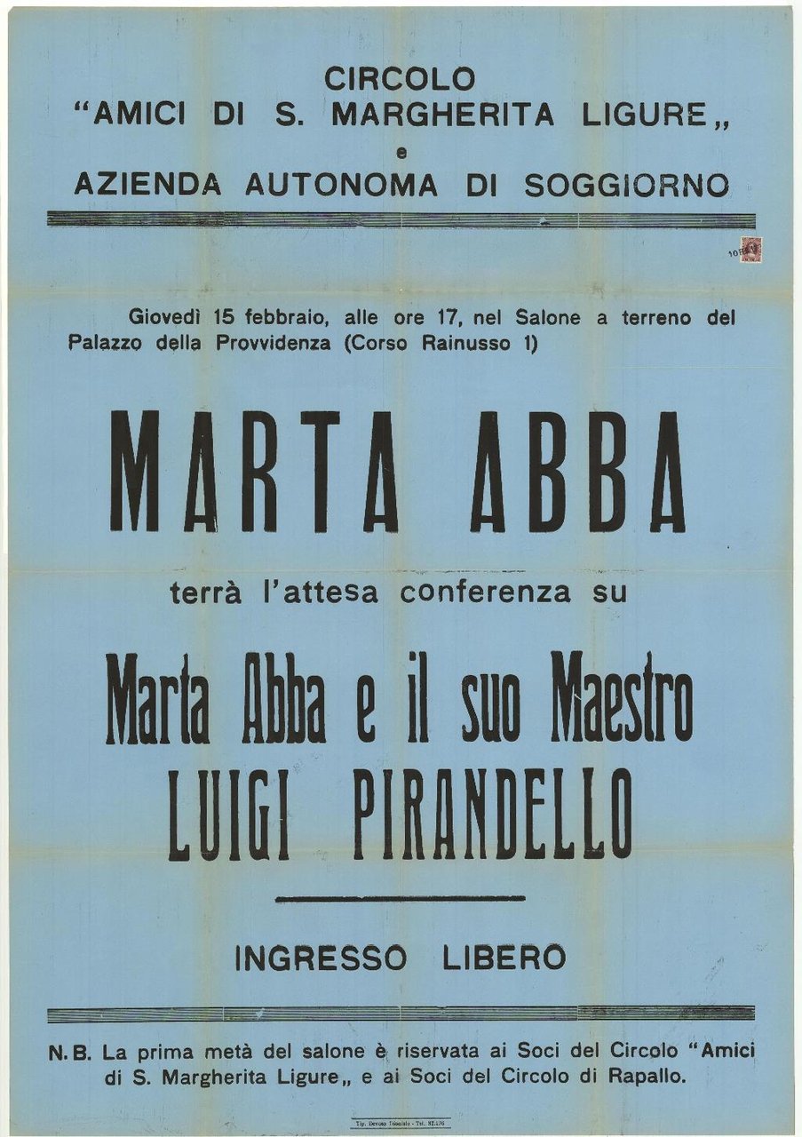 Marta Abba e il suo Maestro Luigi Pirandello