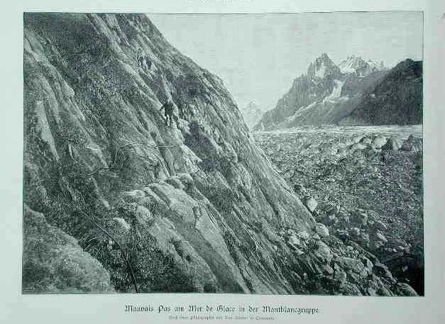 Mauvais Pas am Mer de Glace in der Montbalncgruppe