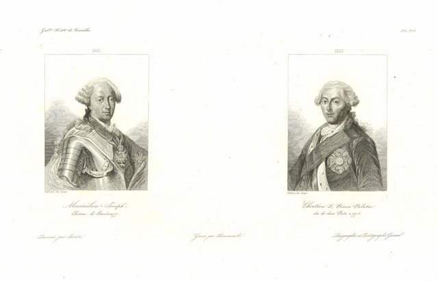 Maximilien:Joseph, Electeur de Baviere - Chretien II, Prince Palatin, duc …