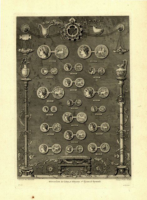 Mèdailles de Gelon et d'Hyeron 1.ers Tyrans de Syracuse