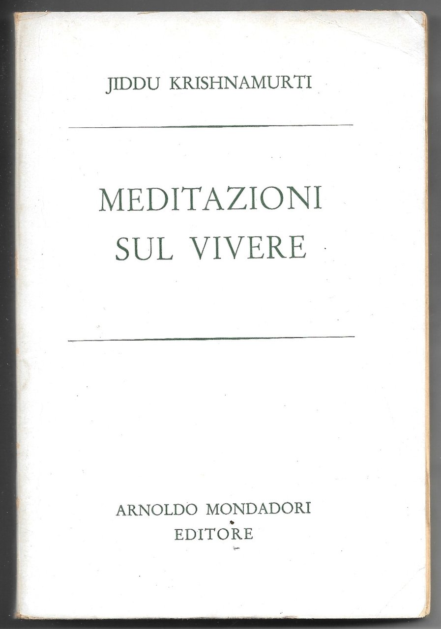 Meditazioni sul vivere