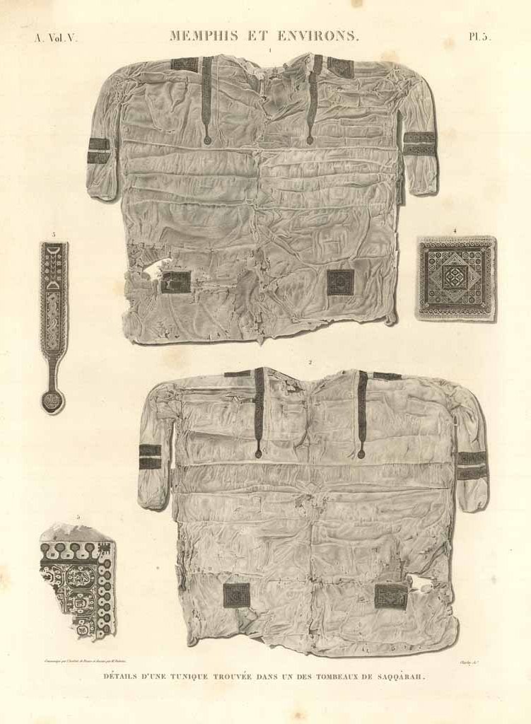 Memphis et environs - Détails d'une tunique trouvée dans un …