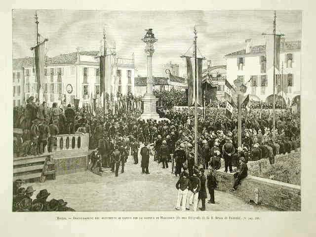Mestre - Inaugurazione del monumento ai caduti per la sortita …