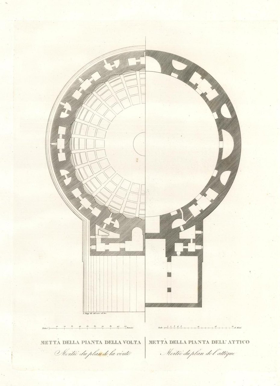 Mettà della pianta della volta - Mettà della pianta dell'attico