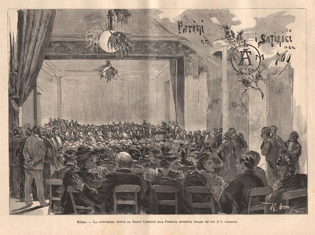 Milano - La conferenza tenuta da Giosuè Carducci alla Famiglia …