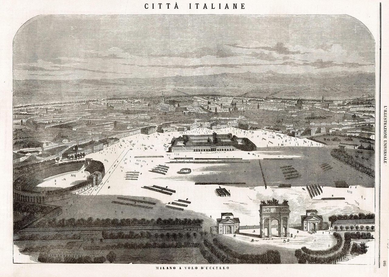 Milano a volo d'uccello