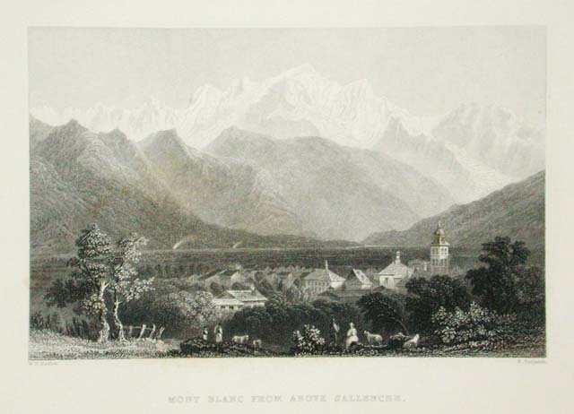 Mont Blanc from above Sallenche./ .