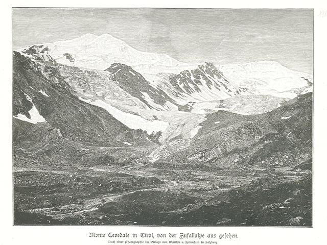 Monte Cevedale in Tirol, von der Zufallalpe aus gesehen